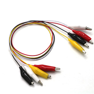 Juego de cables de prueba con pinzas de cocodrilo de 4 colores, 4 cables con pinzas de cocodrilo de doble extremo para pruebas de circuitos eléctricos - Product Image 2