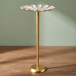 Mesa Consola Moderna y Duradera con Base de Aluminio Ecológico, Tapa con Diseño Floral, Hecha a Mano, Diseño Contemporáneo, Mueble para Sala de Estar - Product Image 6