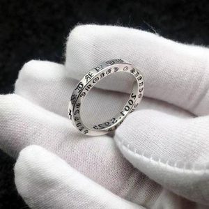 Anello Vintage Gotico Europeo Americano Piccolo Hip Hop Trendy Placcato Oro 10K Argento da Uomo per Fidanzamento Anniversario Regalo Festa con Intarsio - Product Image 3