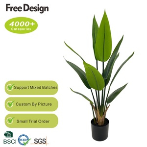 Chim nhân tạo của Thiên Đường Bonsai Cây Chuối với lá giả và thân cây thực vật tự nhiên cho khách sạn trong nhà ngoài trời trang trí nội thất cây xanh - Product Image 3