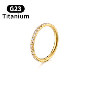 G23 티타늄 후프 피어싱 지르콘 힌지 세그먼트 코 링 Clicker 격막 반지 귀 Daith 헬릭스 연골 바디 쥬얼리 - Product Image 3
