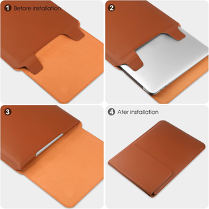 Étui pour <span class=keywords><strong>ordinateur</strong></span> <span class=keywords><strong>portable</strong></span> multifonctionnel 3 en 1 personnalisé, tapis de bureau pour <span class=keywords><strong>ordinateur</strong></span> <span class=keywords><strong>portable</strong></span> / tapis de souris, 13 à 16 pouces, étui pour <span class=keywords><strong>ordinateur</strong></span> <span class=keywords><strong>portable</strong></span> en cuir PU avec support - Product Image 6