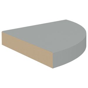 W2B VidaXL grigio nido d'ape MDF e metallo 9.8x9.8 in Set di 2 angoli da parete e scaffali da esposizione - Product Image 3
