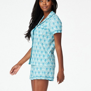 Da donna con stampa di scimmia <span class=keywords><strong>coniglio</strong></span> 2 pezzi <span class=keywords><strong>pigiama</strong></span> Y2k Preppy camicia a manica corta due pezzi Pjs - Product Image 3