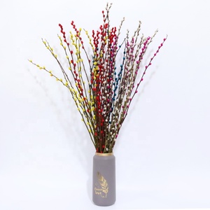 Fiore artificiale Secchi <span class=keywords><strong>Argento</strong></span> Salice Uso Naturale <span class=keywords><strong>Bouquet</strong></span> Caldo Conserve di Lunga Durata per il FAI DA TE Da Sposa Colorato Fiore Decorativo - Product Image 2