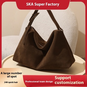 Autumn Winter Women's Genuine Cowhide Leather Crossbody Pillow Bag High Glossy Matte Finish Korean Japanese Niche Handbags - Product Image 2