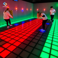 Dalles de sol interactives LED 30x30CM pour jeux de sol, éclairage de scène, danse et divertissement intérieur multifonctionnel