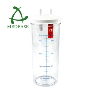 MEDEASE 2,2 L saugflaschen-Glas vakuum-saugglas für Schleim-Sauggerät
