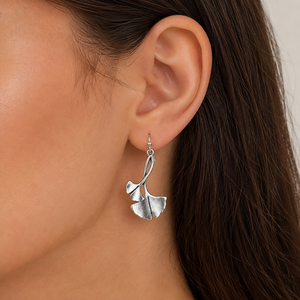 Orecchini a Forma di Foglia di Ginkgo per Donne, Stile Floreale Vintage Bohémien, Accessori per Orecchie da Indossare Quotidianamente - Product Image 2
