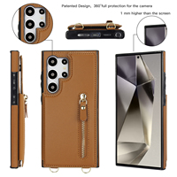 Étui de téléphone pour Samsung Galaxy S26 Ultra avec porte-cartes et support, en similicuir de luxe, compatible S25 Plus S24 S23 S22 Note20