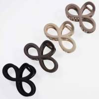 Pinces à cheveux en plastique de 9 cm, forme infini, finition mate, forte tenue, antidérapantes, pour femmes, épaisses, pour fêtes, en carton