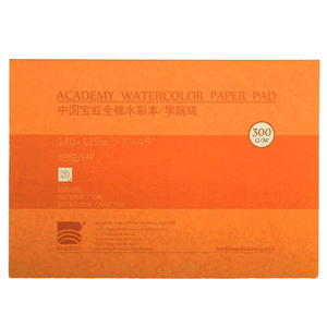 Bloc de papier aquarelle MEEDEN 5x7 pouces, 20 feuilles (140 lb/300 g/m²), 100 % coton, papier pressé à chaud, sans acide, carnet de croquis, peinture/dessin - Product Image 1