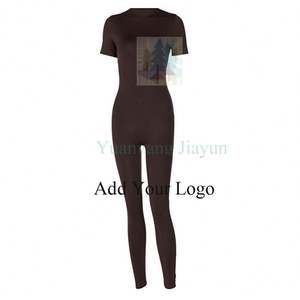 Product Custom Sexy Womens Playsuit Vinger Cot Rits Effen Kleur Een Stuk Lange Mouw Jumpsuit Voor Vrouwen - Product Image 4