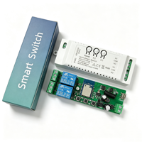 Interruptor Inteligente WiFi Tuya de 2 Canales y 433mhz, Módulo Smart Life, Relé de 7-32V, Control Remoto WiFi RF, Compatible con Voz, Alexa, Google Home