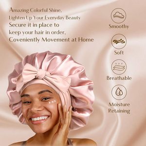 Corbata ajustable de alta calidad, gorro de seda para <span class=keywords><strong>el</strong></span> cabello y envolturas para la cabeza de satén, envolturas de seda para <span class=keywords><strong>el</strong></span> cabello, gorro de ducha de diseñador para mujer - Product Image 6