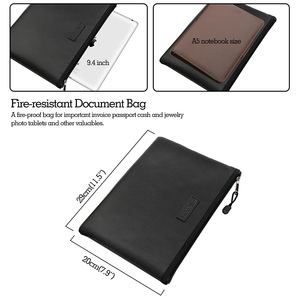 Yihuaxing kích thước nhỏ chống cháy và không thấm nước Dây Kéo Túi cho tiền và các tập tin làm bằng sợi thủy tinh cho tổ chức tập tin thư mục - Product Image 2