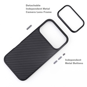 Funda Magnética de Lujo a Prueba de Golpes de Fibra de Carbono 1500D para iPhone 17/17 Air/17 Pro Max, Funda de TPU+PC con Marco Metálico para la Lente de la Cámara - Product Image 6