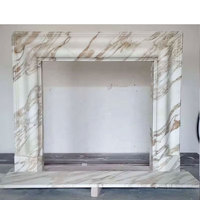 Tostone, cheminée en marbre naturel de haute qualité, personnalisable, avec des veines dorées, pour la décoration intérieure de la maison, de la villa, de la pièce