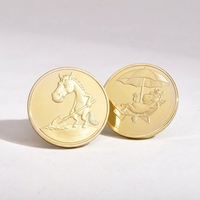 Pièce commémorative en métal personnalisée, ronde, plaquée or, en alliage, pour cadeau et souvenir