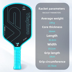 Raqueta de Pickleball Wespio Profesional de Fibra de Carbono de 16 mm, Certificada por la USAPA, Serie <span class=keywords><strong>Versus</strong></span> <span class=keywords><strong>VS</strong></span>-1622, Juego Completo para Entrenamiento de Adolescentes - Product Image 2