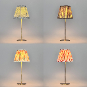 Chất Lượng Cao Có Thể Sạc Lại Bảng Đèn Có Thể Thay Thế Vải Chụp Đèn Vàng Brass <span class=keywords><strong>LED</strong></span> Bảng Đèn Pin E14 Bóng Đèn Trang Trí Ánh Sáng - Product Image 2