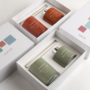 Aikun - Set de Regalo de Fragancia para el Hogar con 2 Piezas Personalizadas, Vela Aromática y Difusor de Varillas, Embalaje OEM ODM, Pedidos al por Mayor - Product Image 1