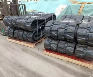 Maquinaria de construcción Pistas de goma para excavadoras Bulldozers Cargador Chasis Piezas de tren de aterrizaje-400*72,5*70 400*73/400 74 - Product Image 2
