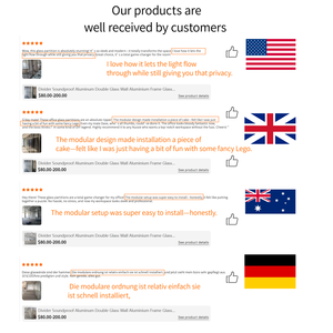 Divisores de Espacios Personalizados para Sistemas de <span class=keywords><strong>Oficina</strong></span>, Paredes Divisorias Modernas de Vidrio Templado, Módulos y Separadores de Vidrio para Cuartos - Product Image 6