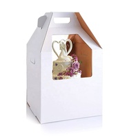 Boîtes à gâteaux hautes personnalisées en carton ondulé pour mariage, grandes boîtes à pâtisserie 12x12x14'', 14x14x16'', 16x16x18'', boîte à gâteaux en papier avec poignée