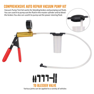 Brake <strong>Clutch</strong> Fluid Power Steering Fluid <strong>Bleeding</strong> System Tester <strong>Tools</strong> 16PCS Hand Vacuum Pump Brake Bleeder <strong>Tools</strong> Kit - Product Image 3