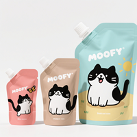 Impression personnalisée Pochette à bec verseur 1L Emballage en plastique pour détergent 500ml Shampooing 250ml Savon à vaisselle 100ml Lotion recharge