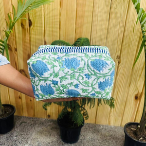 Latest Sale Floral Cotton Down <b>Zip</b> Makeup Bag Gifts Proposal Cosmetic Bag Women Cosmetic Bags Large Capacity - Product Image 1