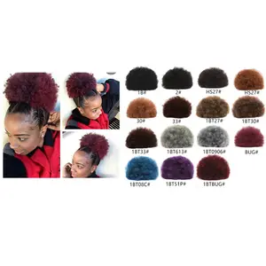 Synthetisch Haar Broodje Chignons Haarstukje Voor Vrouwen Elastische Scrunchies Haar Stuk Bun Haar Staart Opgestoken Afro Paardenstaart Accessoire