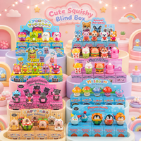 Série 8 Jouets Squishy Kawaii Boîte Mystère à Remontée Lente Anti-Stress Sensoriels à Presser Ensemble de Collection Mystère
