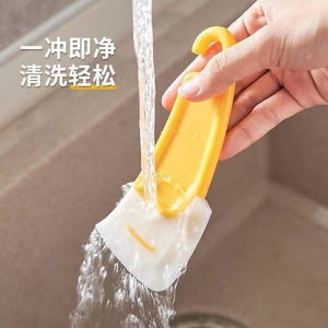 <b>Silicone</b> Kitchen Scraper Yellow Non Stick Dishwashing <b>Tool</b> Durable For Grease Removal - Product Image 5