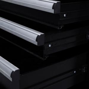 Coffre à outils moderne <span class=keywords><strong>sur</strong></span> roulettes, atelier, garage, rangement, armoire à outils en métal, établi avec poignée et plateau en <span class=keywords><strong>bois</strong></span> - Product Image 5