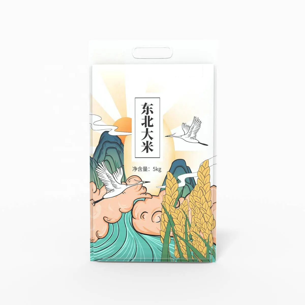 공장 직접 OEM 적층 재료 폴리 프로필렌 플라스틱 자루 basmati 쌀 포장 25 kg 50 kg 가방