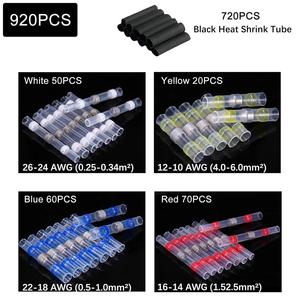 Conectores de cable de sellado de soldadura de 920 Uds.-conectores de cable termorretráctiles histriónicamente-Conectores a tope termorretráctiles para marinos, estéreo - Product Image 5