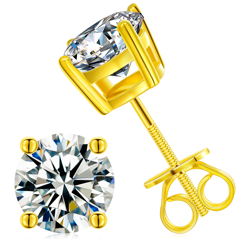 6 mm 0,8 ct/oreille - Or