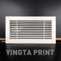 Grille de ventilation manuelle en aluminium blanc à déviation unique, moderne, industrielle, réglable pour fenêtre de maison, climatiseur central