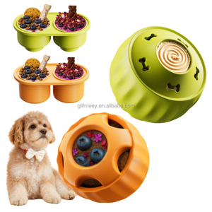 Jouet interactif <span class=keywords><strong>pour</strong></span> <span class=keywords><strong>chien</strong></span> en silicone, balle de puzzle <span class=keywords><strong>pour</strong></span> l'alimentation lente avec moule de congélation - Product Image 1