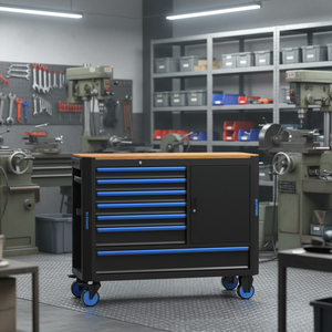 <span class=keywords><strong>Chariot</strong></span> à outils industriel avec tiroirs et <span class=keywords><strong>porte</strong></span>, OEM et ODM acceptés, roulettes pivotantes, armoire verrouillable, rangement pour <span class=keywords><strong>garage</strong></span>, atelier - Product Image 1