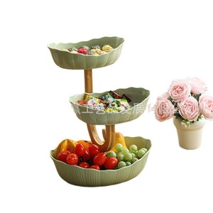 Plateau à fruits en plastique multicouche, forme irrégulière, style simple, pour servir des collations et des bonbons lors de fêtes - Product Image 1