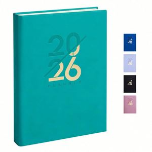2026 Custom A5 Notebook with Logo Daily Planner <b>Journal</b> Agenda Notebook Featuring Leather Cover - Product Image 1