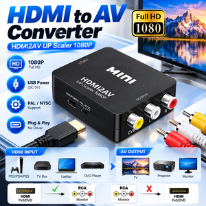 Convertisseur <span class=keywords><strong>HDMI</strong></span> vers AV 1080P, <span class=keywords><strong>adaptateur</strong></span> vidéo audio <span class=keywords><strong>HDMI</strong></span> vers <span class=keywords><strong>RCA</strong></span> Composite CVBS, convertisseur 3 <span class=keywords><strong>RCA</strong></span> pour téléviseur, moniteur, projecteur - Product Image 1