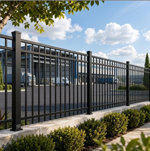 Clôture <span class=keywords><strong>tubulaire</strong></span> en acier thermolaqué à montage facile, design moderne, clôture de sécurité en métal <span class=keywords><strong>pour</strong></span> cour industrielle et jardin - Product Image 2