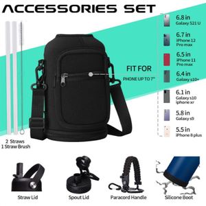 Portabotellas de Agua Aislado de 128 oz, Compatible con Botellas de 64 oz y 128 oz, con Correa Ajustable para Deportes y Camping - Product Image 4