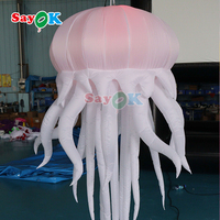 Costume scène décoration gonflable led méduse gonflable suspendu méduse ballon lampe avec lumière led