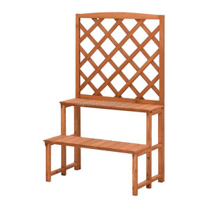 Support de rangement pour pots de fleurs, treillis de jardin, étagère de présentation pour plantes, support en bois pour plantes d'extérieur, décoration de jardin - Product Image 1
