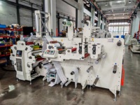 Machine d'impression flexographique CI JR27-7C 6-12 couleurs pour autocollants adhésifs de type satellite, film laminé, découpe et refendage